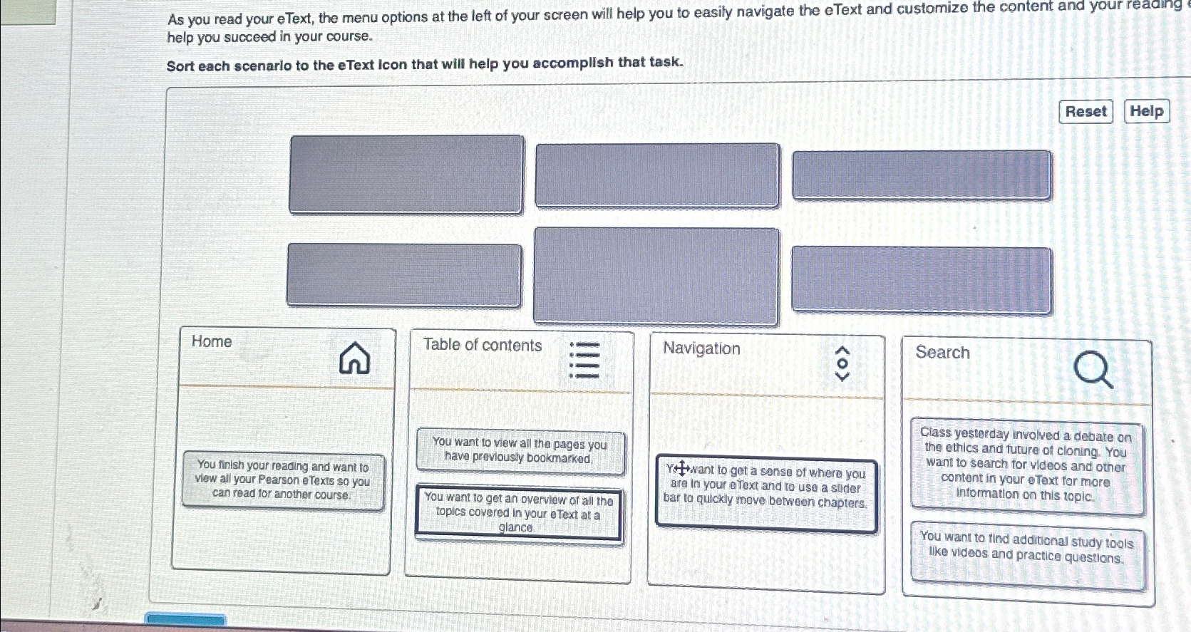 Solved As You Read Your Etext The Menu Options At The Left Chegg