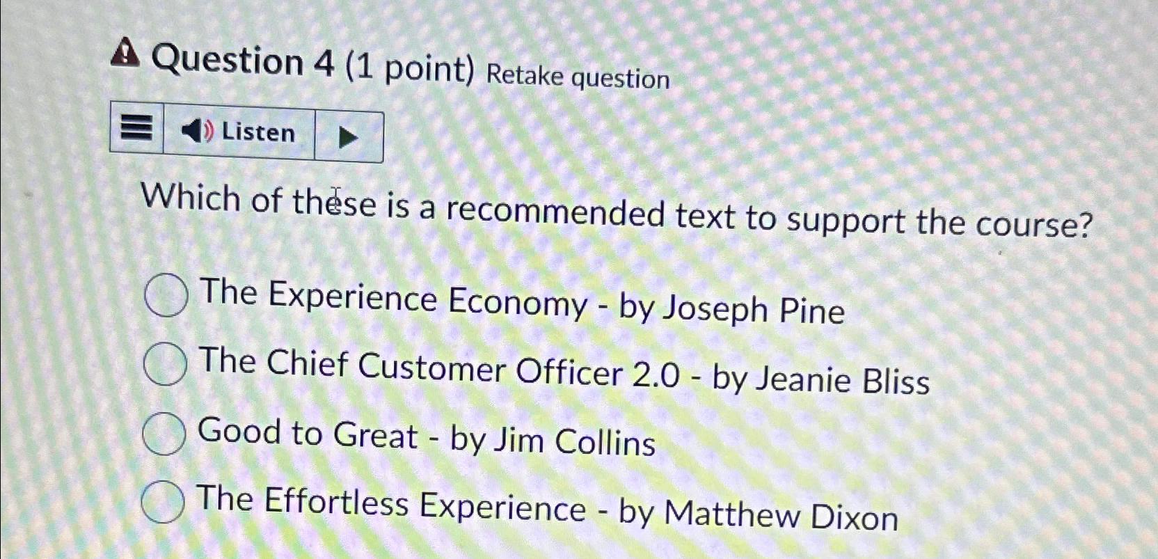 Solved Question Point Retake Questionwhich Of These Chegg