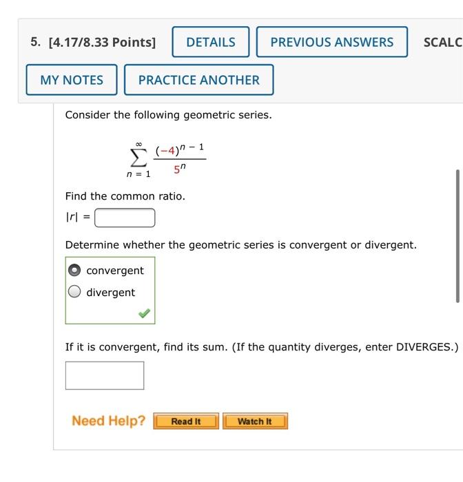 Solved 5 4 1778 33 Points DETAILS PREVIOUS ANSWERS SCALC Chegg