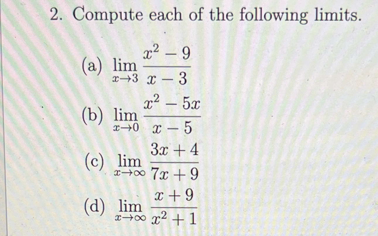 Solved Compute Each Of The Following Chegg