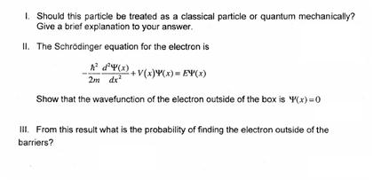 Solved An Electron Is Trapped In A One Dimensional Box With Chegg