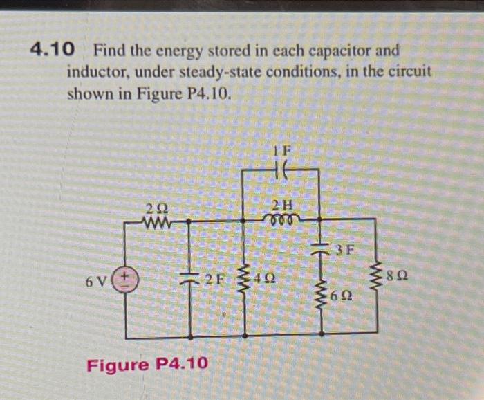 Solved Find The Energy Stored In Each Capacitor And Chegg