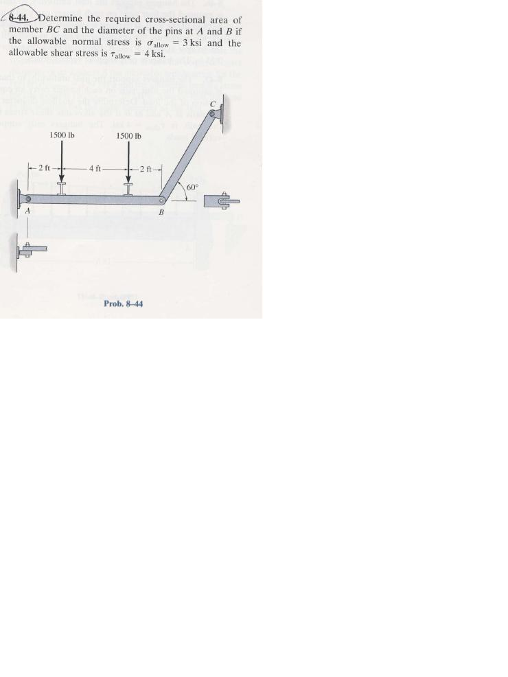 Determine The Required Cross Sectional Area Of Chegg