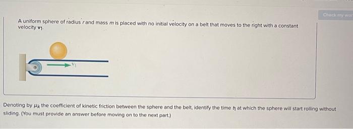 Solved A Uniform Sphere Of Radius R And Mass M Is Placed Chegg