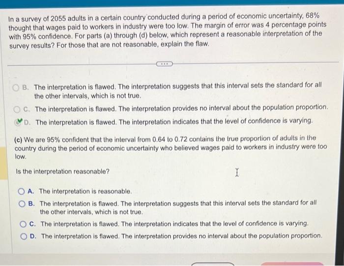 Solved In A Survey Of Adults In A Certain Country Chegg