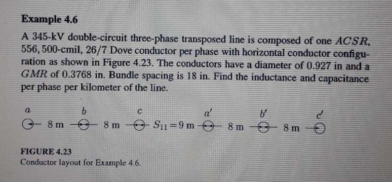 Solved Example A Kv Double Circuit Three Phase Chegg