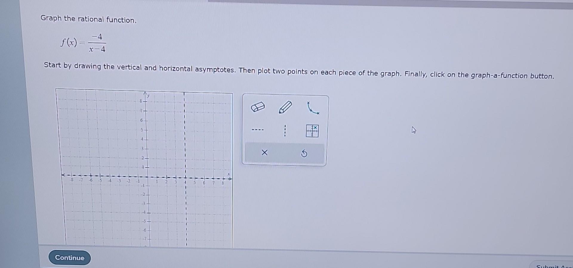 Solved Graph The Rational Function F X X44 Start By Chegg