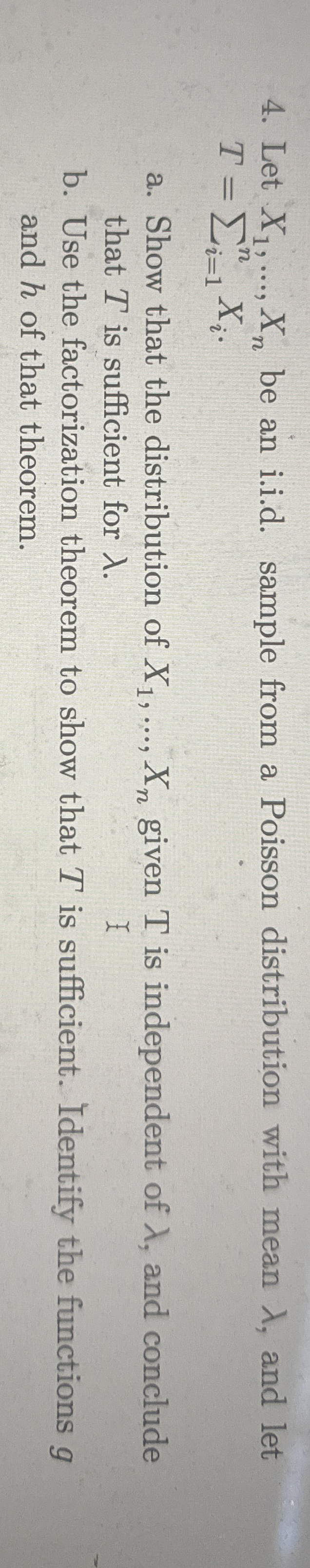 Solved Let X1 Dots Xn Be An I I D Sample From A Poisson Chegg