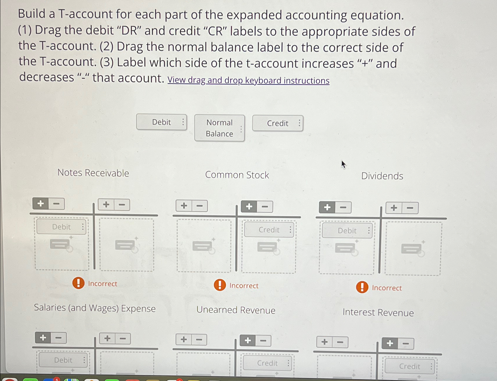 Solved Build A T Account For Each Part Of The Expanded Chegg