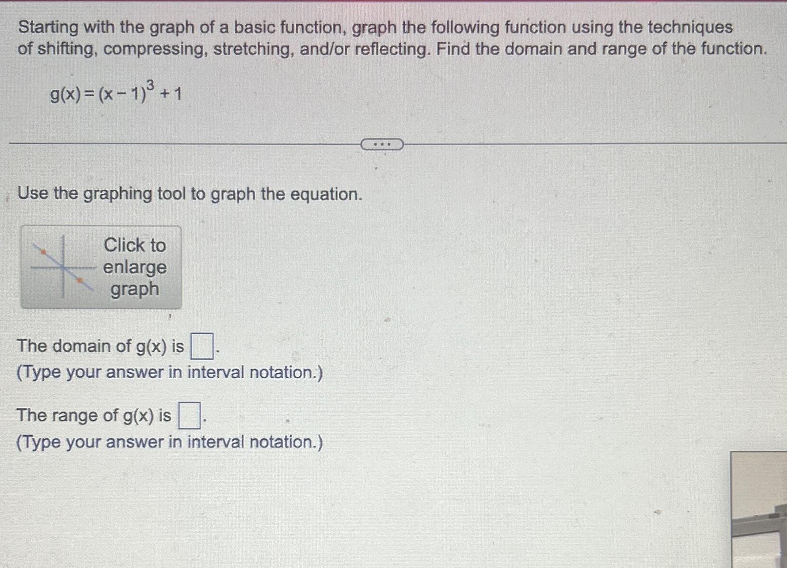 Solved Starting With The Graph Of A Basic Function Graph Chegg