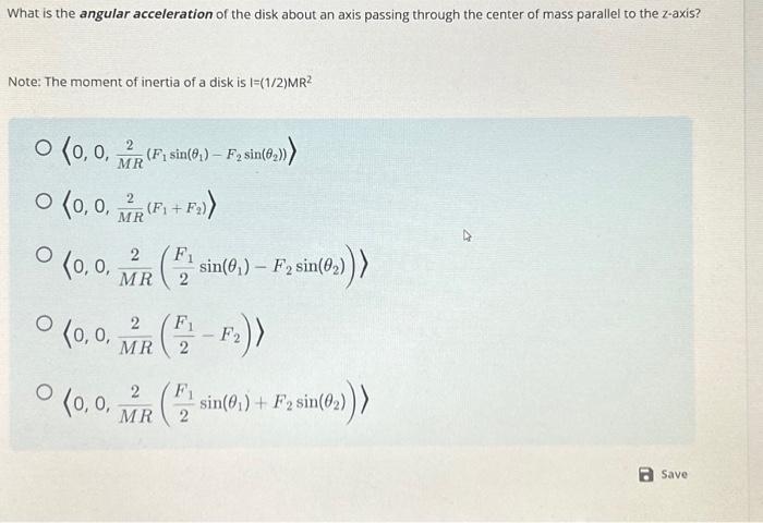 Solved Consider A Uniform Disk Of Mass M And Radius R As Chegg