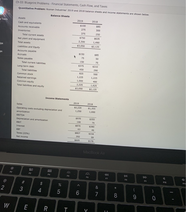 Solved Ch Blueprint Problems Financial Statements Chegg