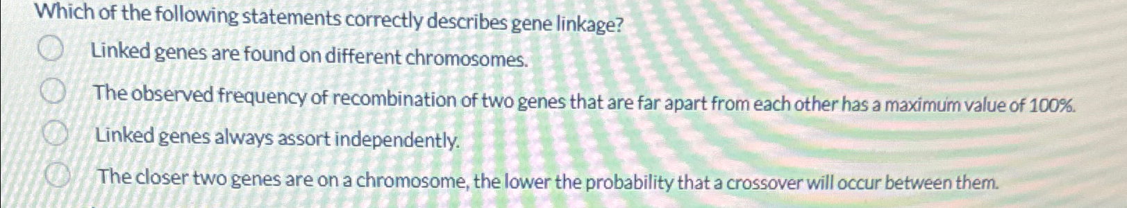 Solved Which Of The Following Statements Correctly Describes Chegg