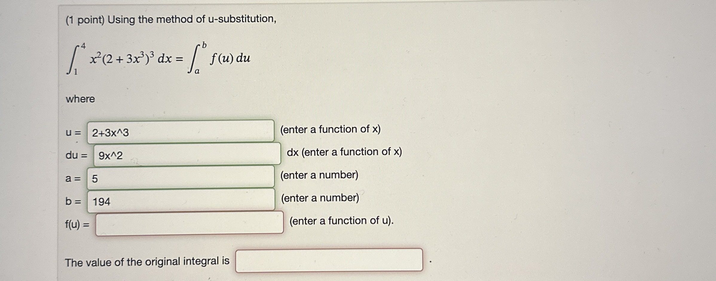 Solved 1 Point Using The Method Of Chegg