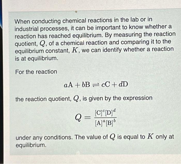 Solved The Following Reaction Was Carried Out In A L Chegg