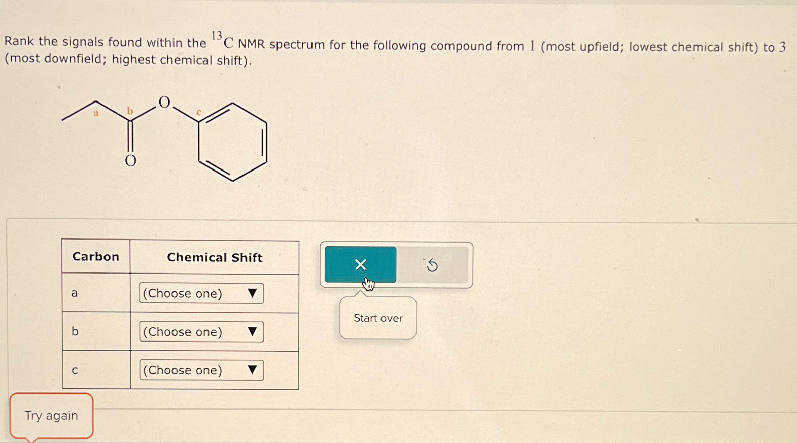 Rank The Signals Found Within The 13 C NMR Spectrum Chegg