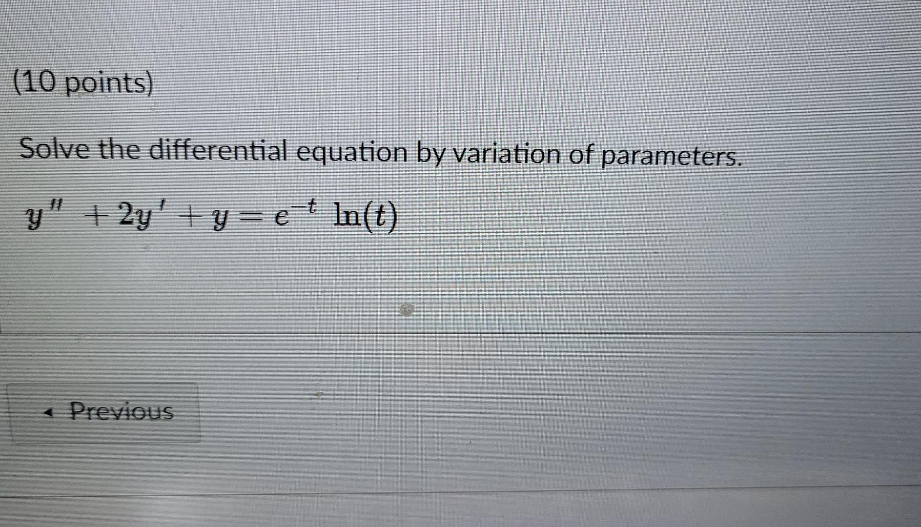 Solved Points Solve The Differential Equation By Chegg