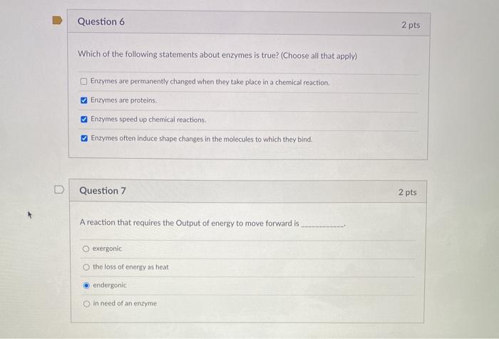 Solved Question Pts Which Of The Following Statements Chegg