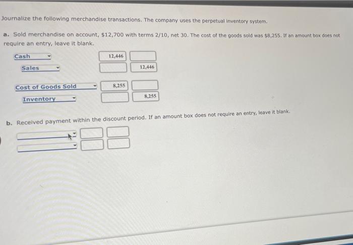 Solved Journalize The Following Merchandise Transactions Chegg