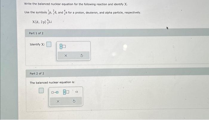 Solved Write The Balanced Nuclear Equation For The Following Chegg