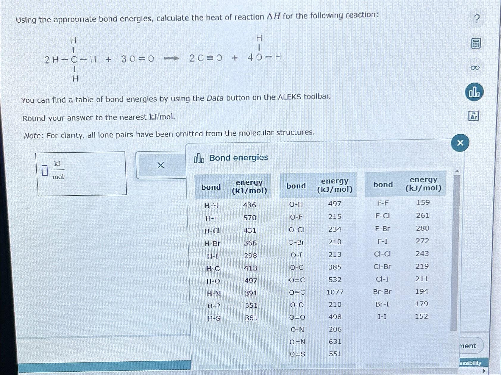 Solved Using The Appropriate Bond Energies Calculate The Chegg