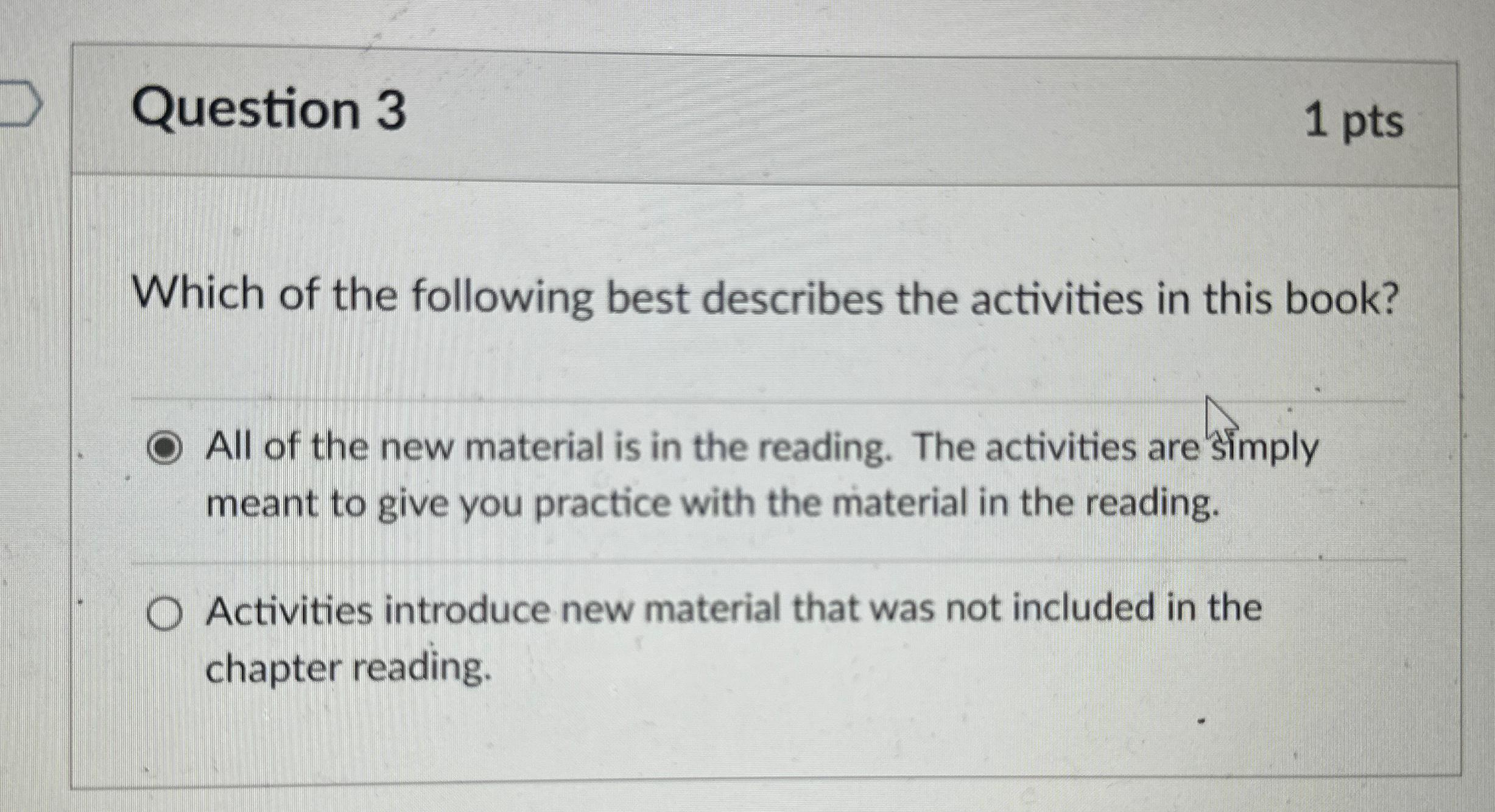 Solved Question Ptswhich Of The Following Best Describes Chegg