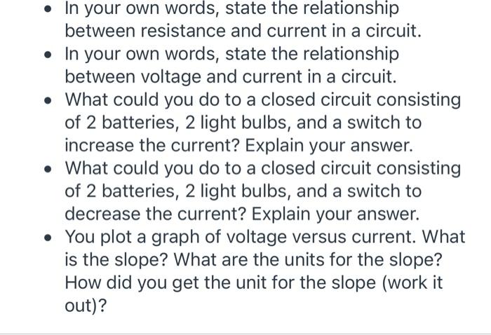 Solved State Ohm S Law What Does Each Of The Variables Chegg