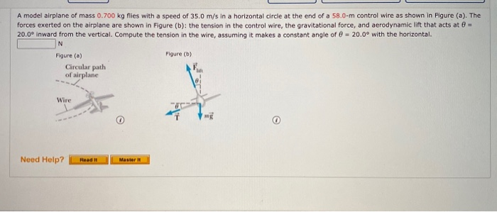 Solved A Model Airplane Of Mass Kg Flies With A Speed Chegg