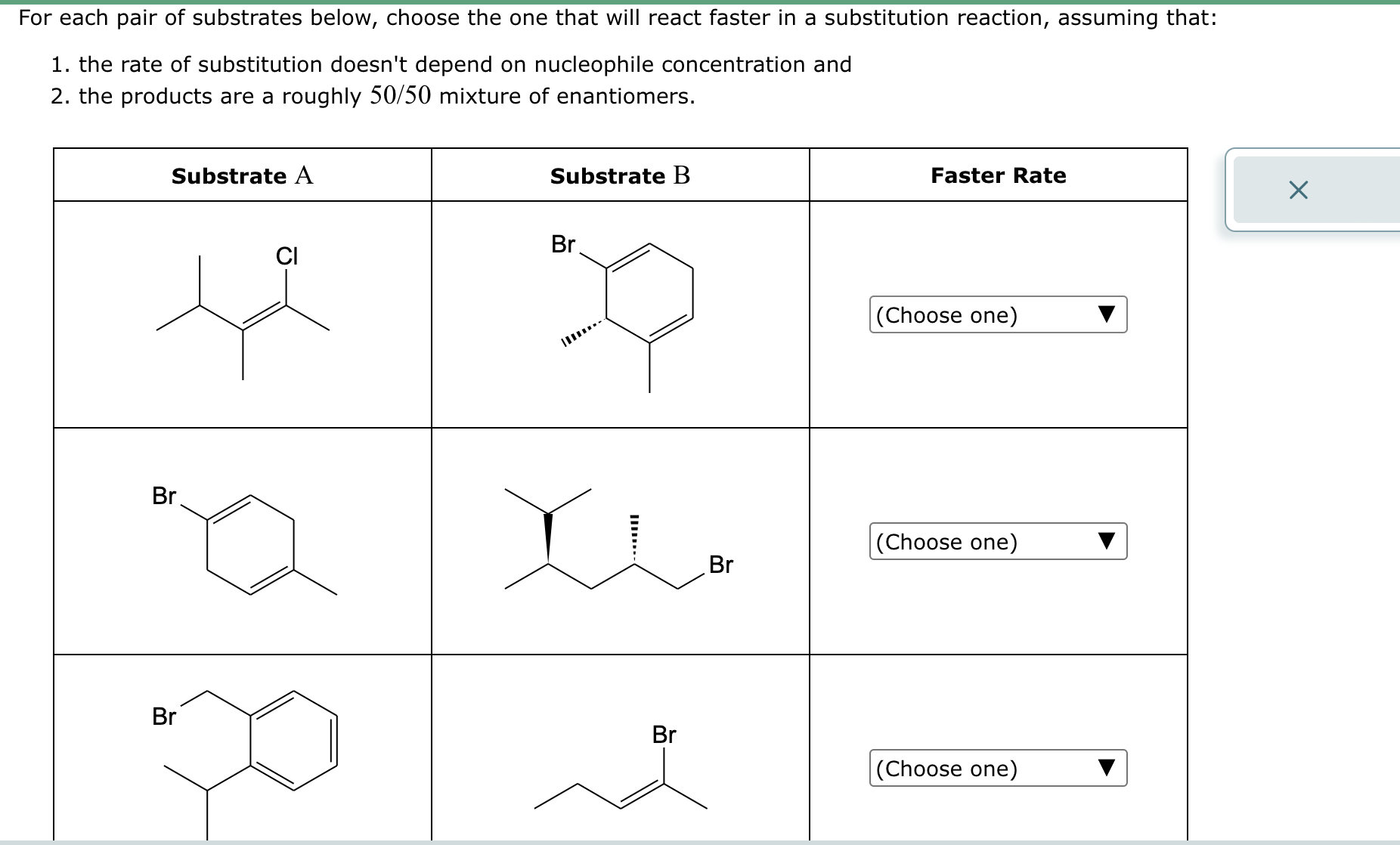 Solved For Each Pair Of Substrates Below Choose The One Chegg