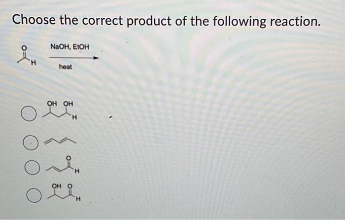 Solved Choose The Correct Product Of The Following Chegg