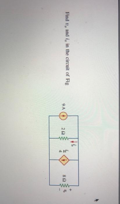 Solved Find V And I In The Circuit Of Fig A W Chegg