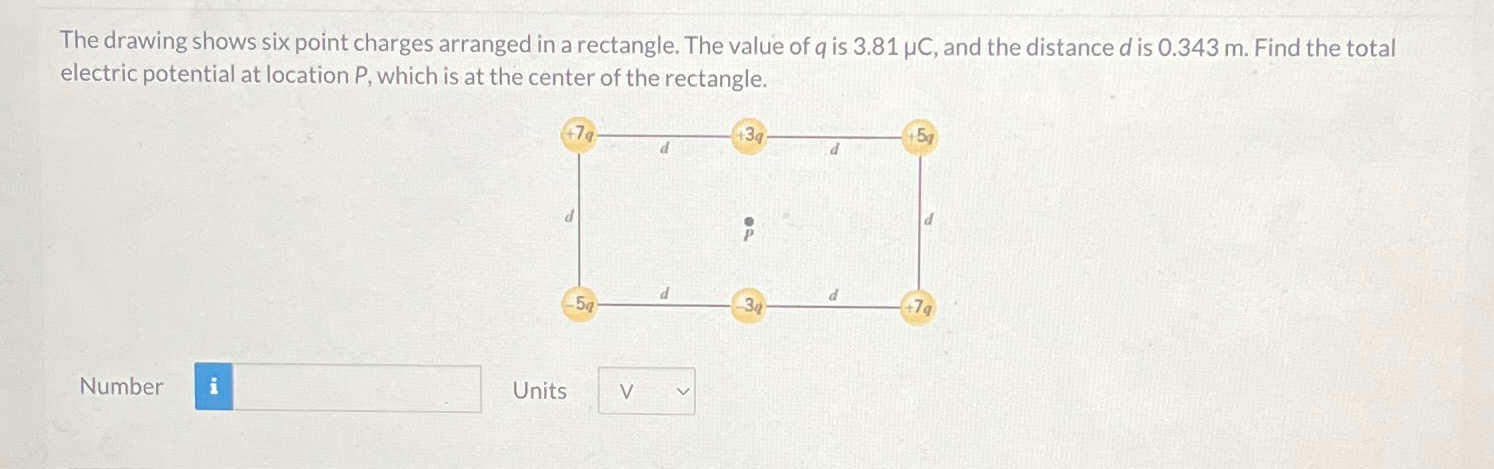 Solved The Drawing Shows Six Point Charges Arranged In A Chegg