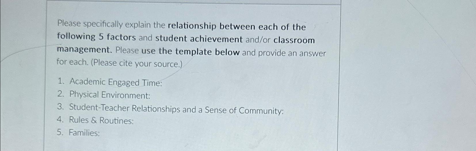 Solved Please Specifically Explain The Relationship Between Chegg