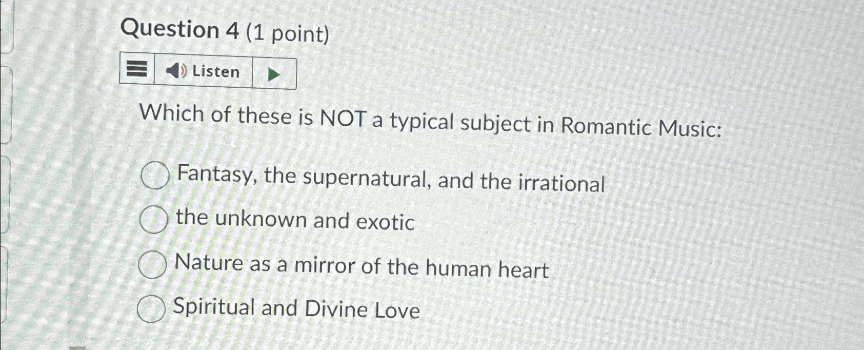 Solved Question Point Listenwhich Of These Is Not A Chegg