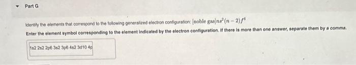 Solved Identify The Elements That Correspond To The Chegg