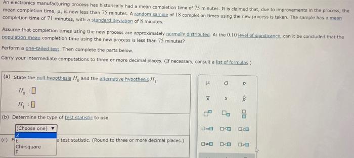 Solved An Electronics Manufacturing Process Has Historically Chegg