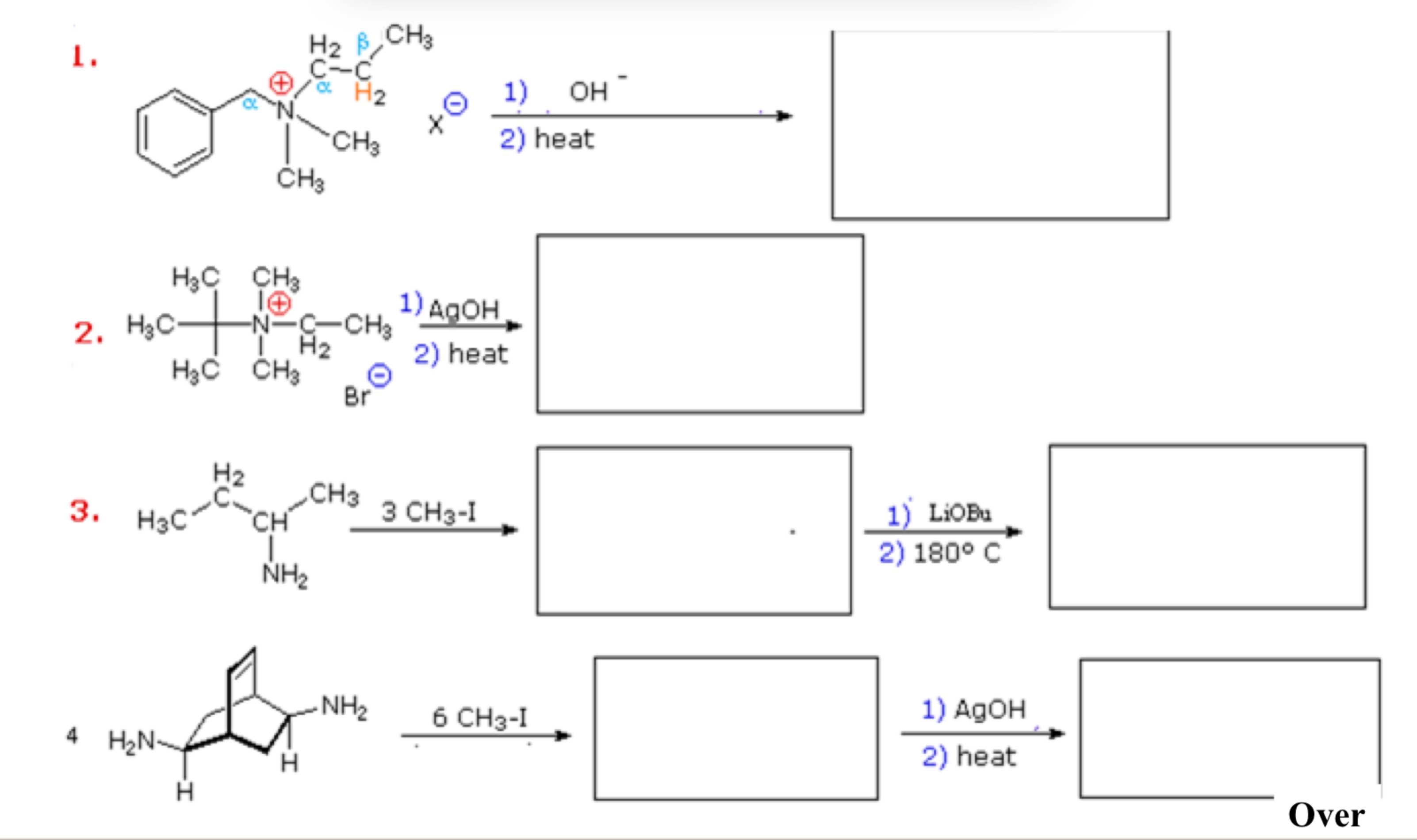 Solved Finish The Following Reactions By Identifying Major Chegg