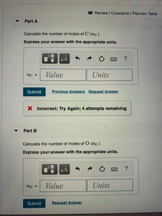 Solved A Review Constants I Periodic Table Part A Chegg