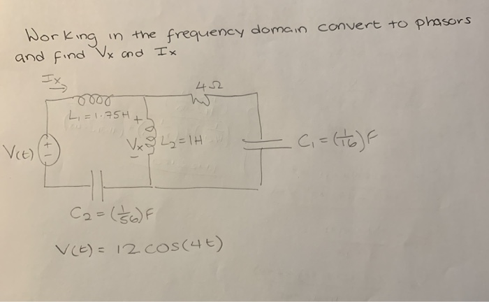 Solved Frequency Domain Convert To Phasors Working In The Chegg