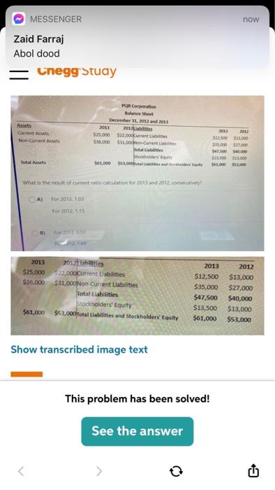 Solved Messenger Now Zaid Farraj Abol Dood Chegg Study Chegg