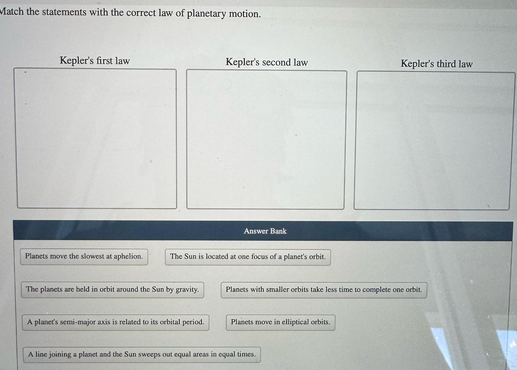 Solved Match The Statements With The Correct Law Of Chegg