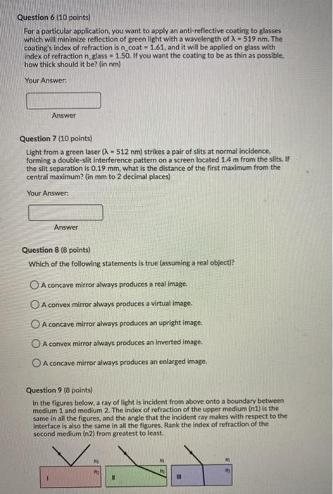 Solved Question 6 10 Points For A Particular Application Chegg