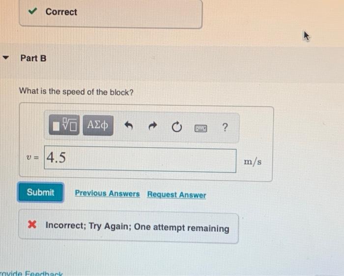 Solved The Kg Block In The Figure Is Attached To A Chegg