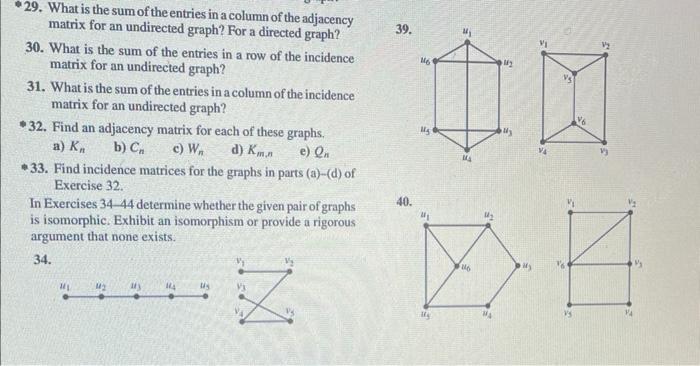 Solved In Exercises Use An Adjacency List To Represent Chegg