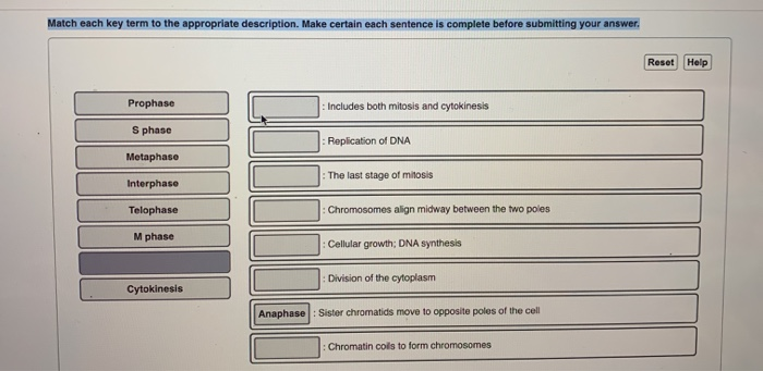 Solved Match Each Key Term To The Appropriate Description Chegg