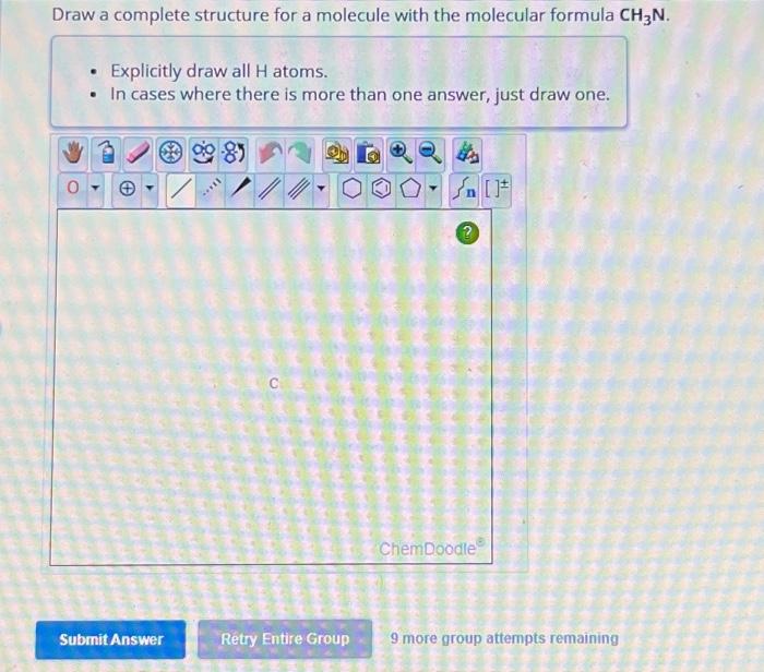 Solved Draw A Complete Structure For A Molecule With The Chegg