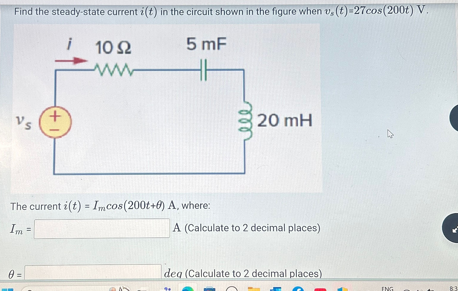 Solved Find The Steady State Current I T In The Circuit Chegg