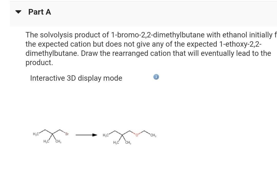 Solved The Solvolysis Product Of Bromo Dimethylbutane Chegg