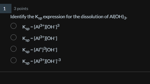 Solved Identify The Ksp Expression For The Dissolution Of Chegg