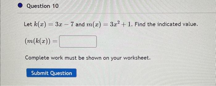 Solved Let K X 3x7 And M X 3x2 1 Find The Indicated Chegg